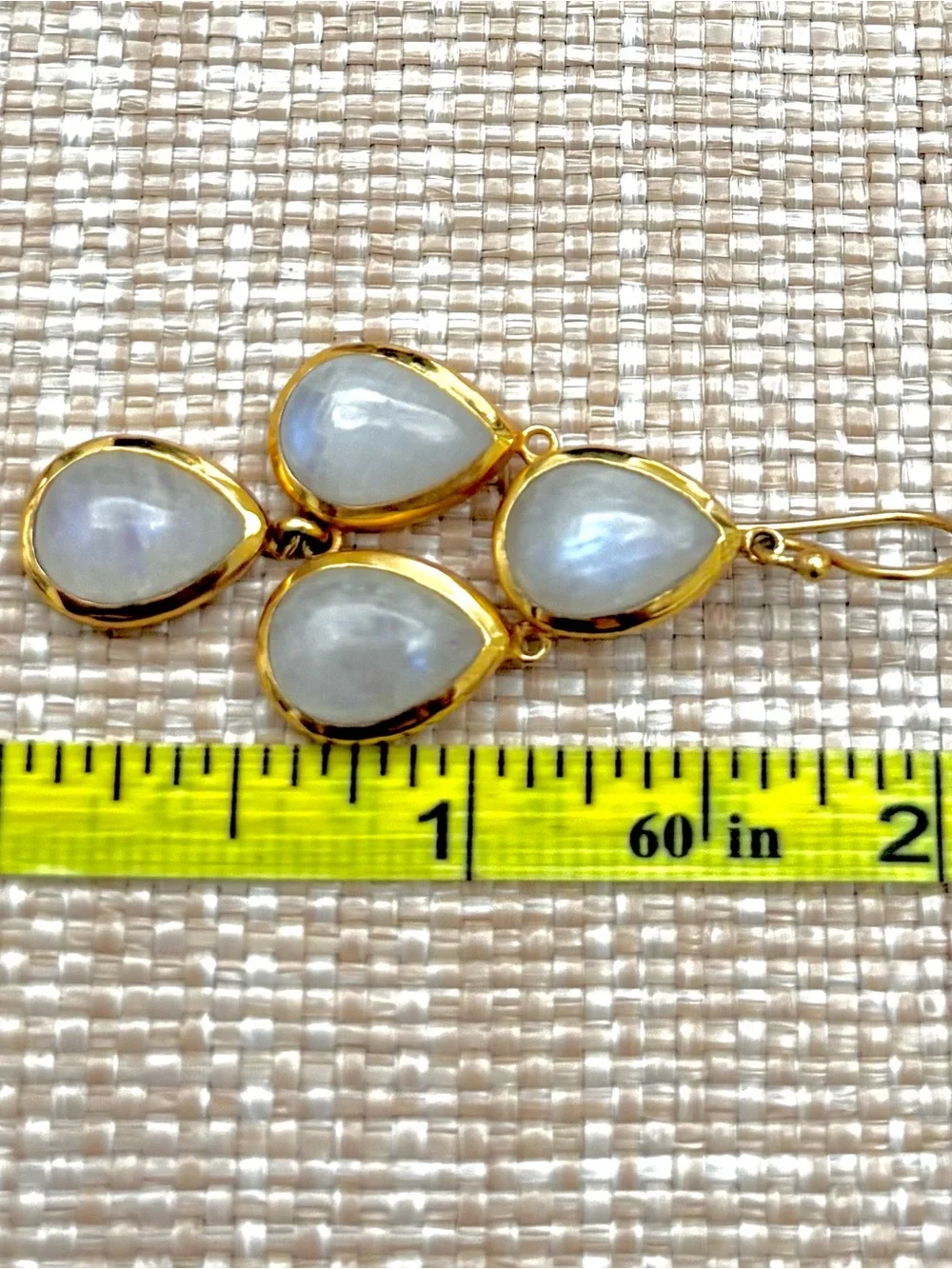 Julie Vos Gold “Marbella” Moonstone Teardrop Dangle Earrings // RETIRED
